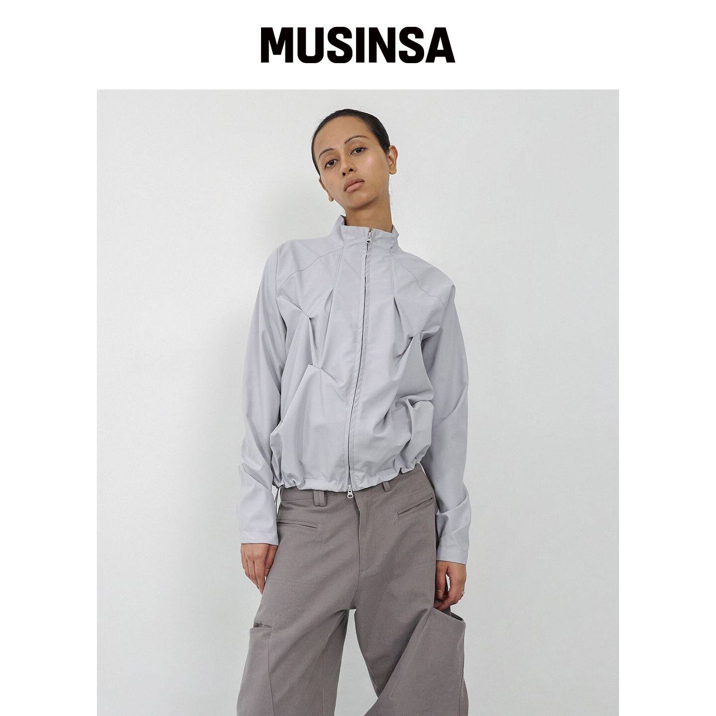 NACHE PINTUCK 风衣(中性)浅灰色 MUSINSA韩国官网直邮进口