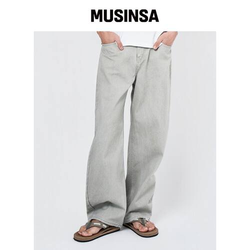 WAAR M292 阳离子宽松裤_沙色 MUSINSA韩国官网直邮进口