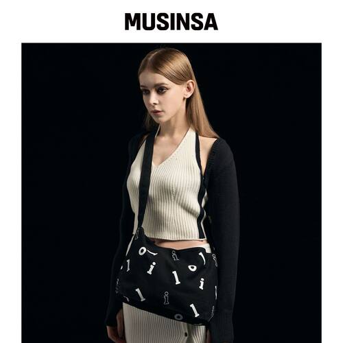 ILLIO CANVAS CROSS BAG BLACK韩国官网直邮进口