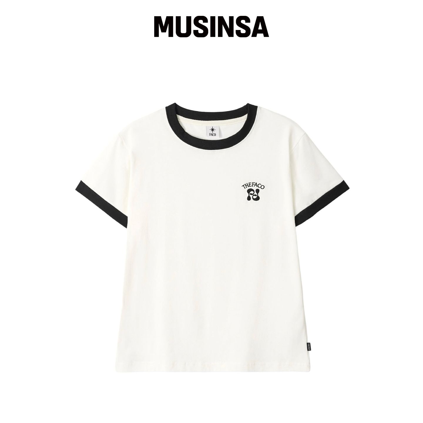 THE FACO CORE LOGO RINGER TEE 象牙色 MUSINSA韩国官网直邮进口图片