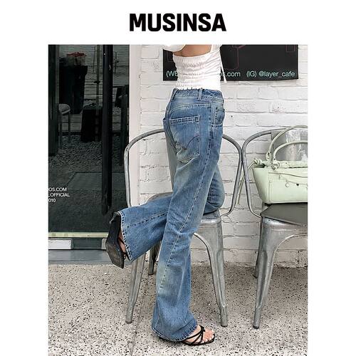 PORTERNA TWISTED BOOTS CUT 牛仔裤-蓝色韩国官网直邮进口