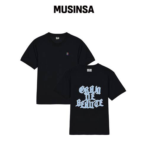 GRAIN DE BEAUTE BACK LOGO T-SHIRT 01 [BLACK]韩国官网直邮进口