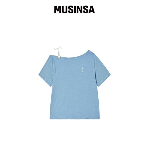 NYXX TNSW KNOT OFF SHOULDER BLUE MUSINSA韩国官网直邮进口