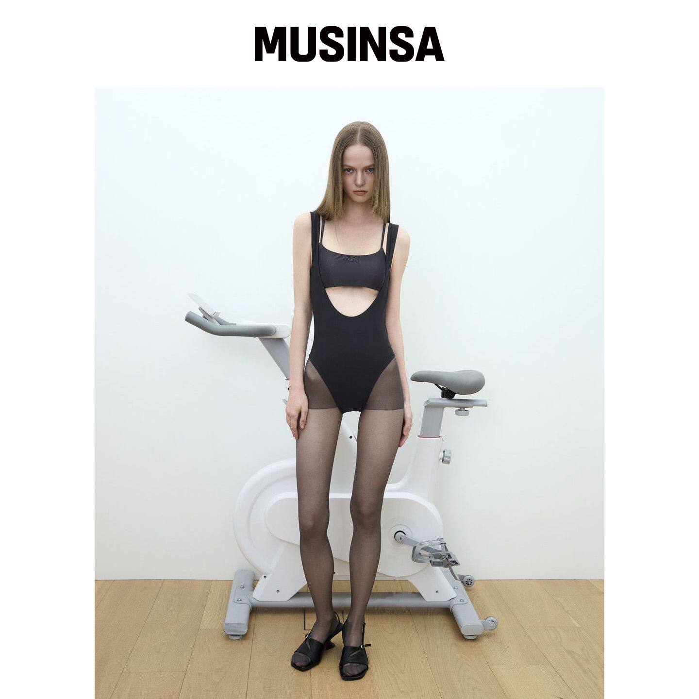 OJOS 轮廓比基尼套装 / 炭灰色 MUSINSA韩国官网直邮进口
