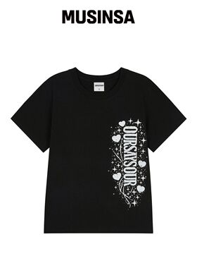 OURSAYSOUR GALAXY HEART STAR 短袖T恤 黑色韩国官网直邮进口