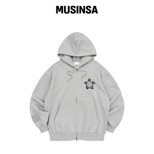 KENDA KENDA STAR HOOD ZIP-UP (MELANGE)韩国官网直邮进口