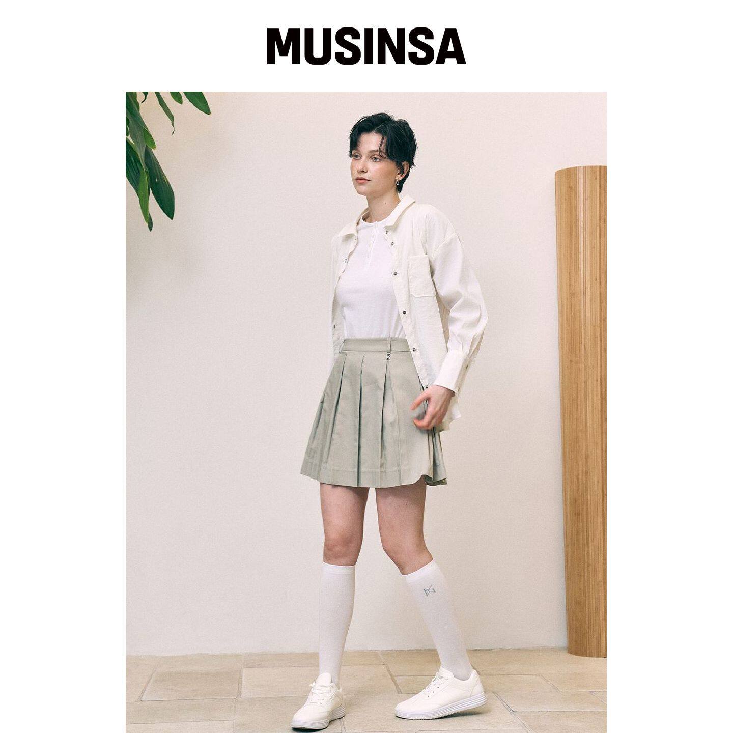 BERMUDAGRASS 缎面蓬松裙子_BEIGE MUSINSA韩国官网直邮进口