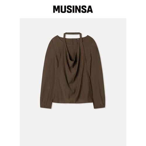 MIXXO 垂坠领叠穿衬衫_MIWBWG707B MIWBLG91QB M韩国官网直邮进口