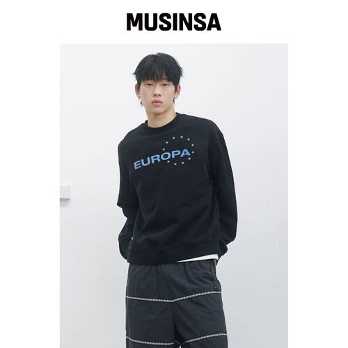 KIJUN MEN EUROPA 卫衣 黑色韩国官网直邮进口MUSINSA