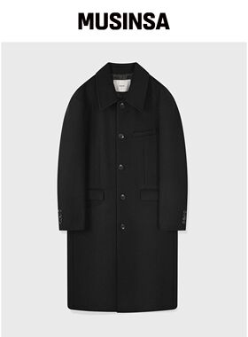 KIIMUIR [WOOL 80] 羊毛大衣_黑色韩国官网直邮进口MUSINSA