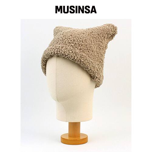 UNIVERSAL CHEMISTRY Horn Fleece 米色针织帽 M韩国官网直邮进口