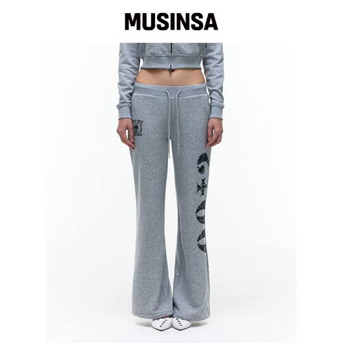 OPUS 0012 08号城市女孩运动裤 M/灰色 MUSINSA韩国官网直邮进口