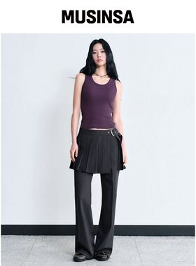 MUSINSA STANDARD WOMAN 女款可拆卸褶皱迷你裙 韩国官网直邮进口
