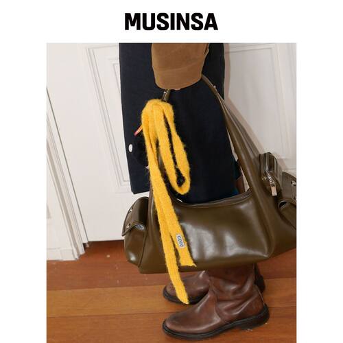 MA JOURNEE 多色针织领带_黄色 MUSINSA韩国官网直邮进口