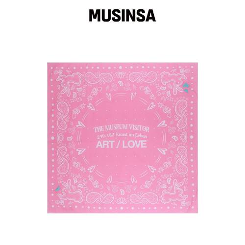 THEMUSEUMVISITOR ART LOVE 佩斯利围巾 (粉色)韩国官网直邮进口