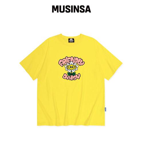 TRIPSHION TRIPLE FLOWERCUP GRAPHIC T恤 - 黄韩国官网直邮进口