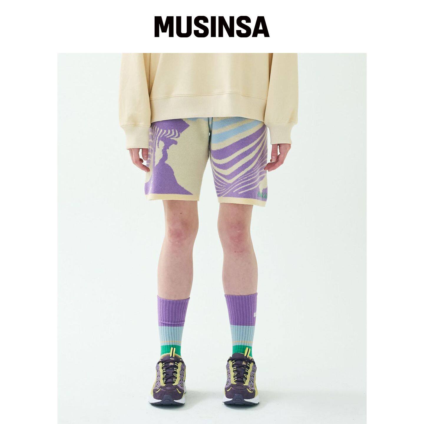 MIMICAWE LANDSCAPE KNIT SHORTS/IVORY MUSINSA韩国官网直邮进口