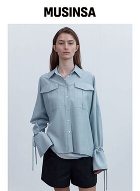 PUBLICKA X DELILAH SHIRT BLUE韩国官网直邮进口MUSINSA