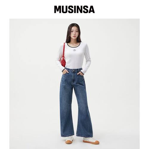 LAP 贴纸刺绣牛仔伞裤 AR1DP263韩国官网直邮进口MUSINSA