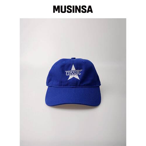 COSO CC星logo水洗棒球帽（蓝色）韩国官网直邮进口MUSINSA