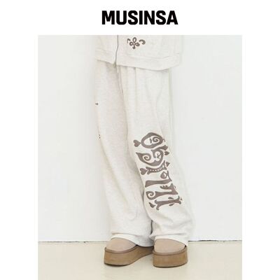 ILLIGO ORNAMENT 华夫针织裤 燕麦色 MUSINSA韩国官网直邮进口