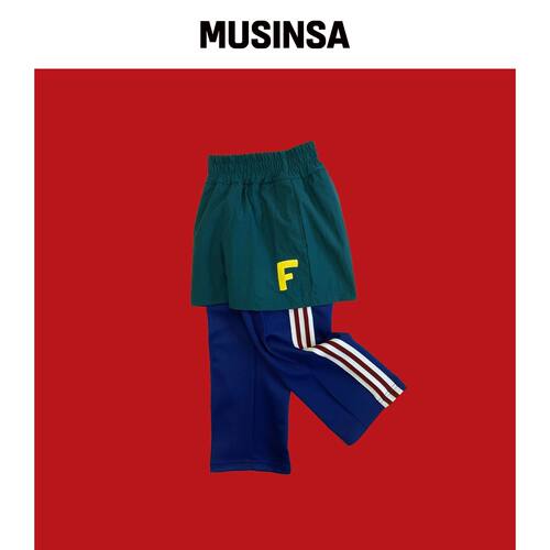 FRISE 宽松裤_bluegreen_儿童 MUSINSA韩国官网直邮进口