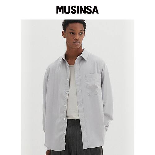 DNSR ESSENTIALS 皱纹衬衫 GLEIGH蓝 MUSINSA韩国官网直邮进口