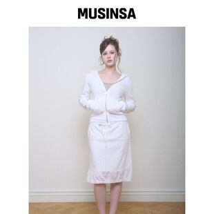 BELLIALEU BELLA 连帽拉链外套 白色 MUSINSA韩国官网直邮进口