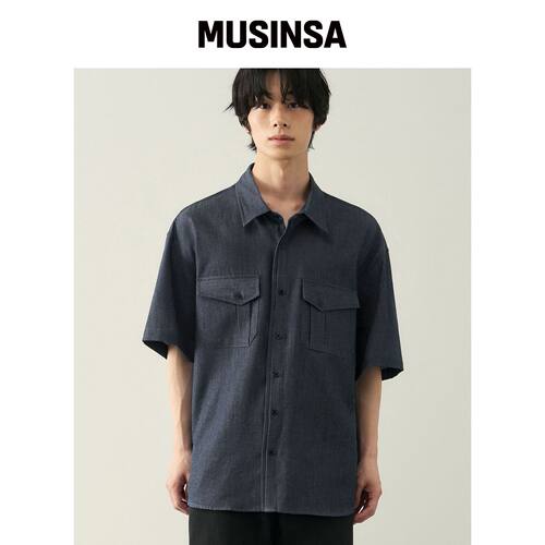 ROTEMBER SIE UES 半包口袋衬衫 [INDIGO] MUSIN韩国官网直邮进口