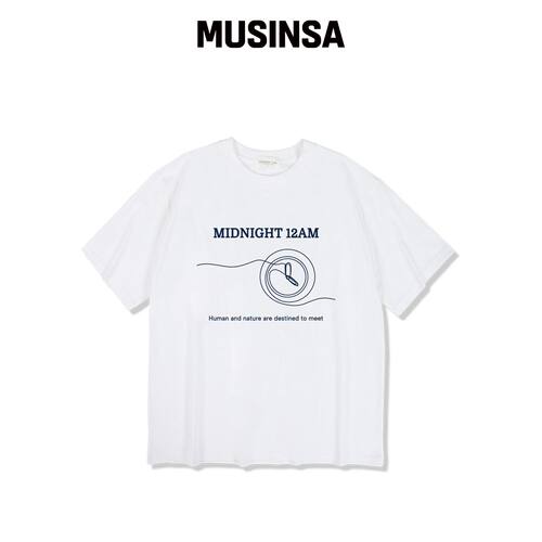 MIDNIGHT12AM FLYCASTING 短袖T恤 白色韩国官网直邮进口MUSINSA