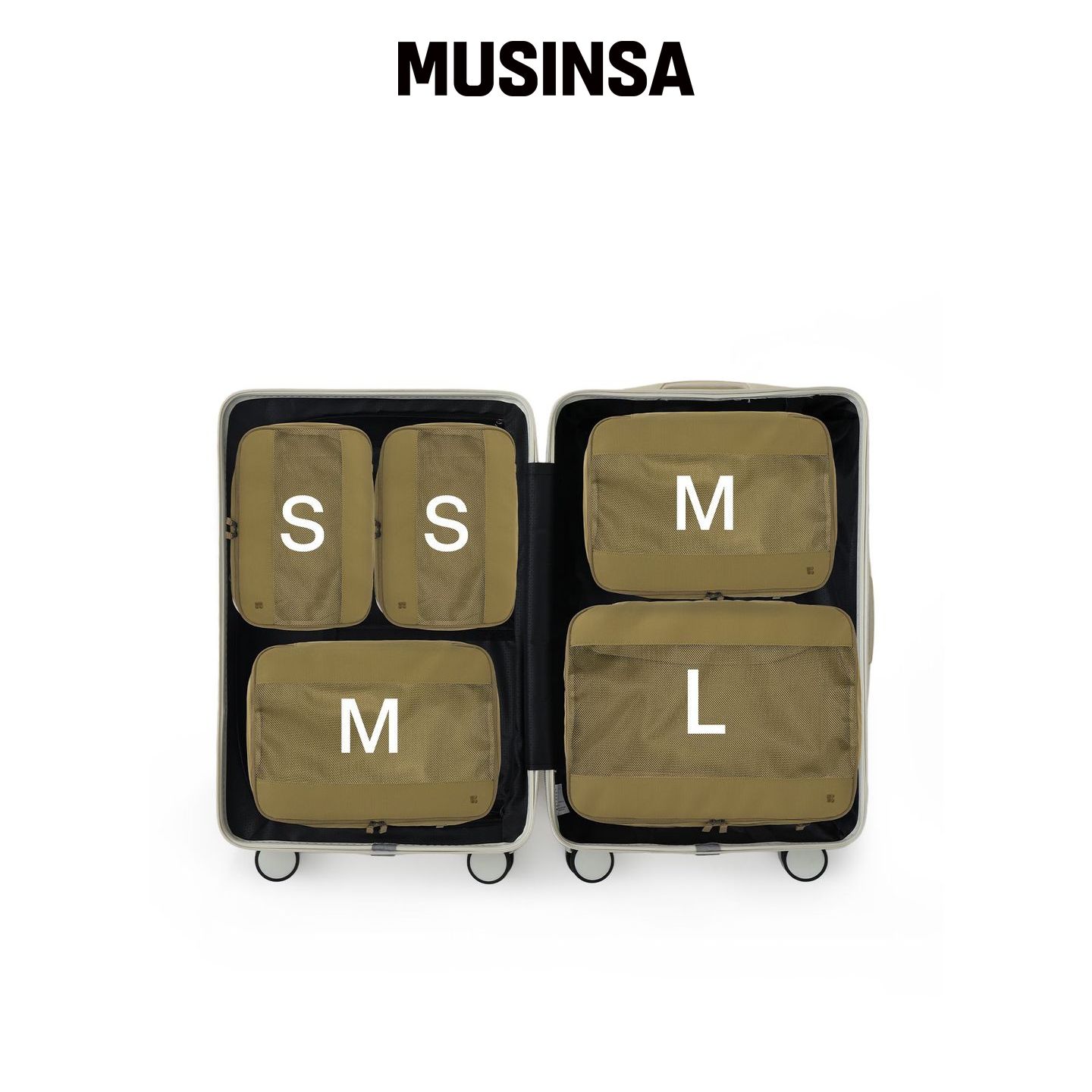 BRANDEN 旅行压缩化妆包轻便 S+S+M+M+L MUSINSA韩国直邮官方正品图片