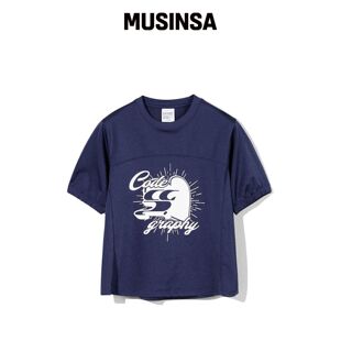 CGP WAVE logo 短袖T恤_海军蓝 MUSINSA韩国官网直邮进口