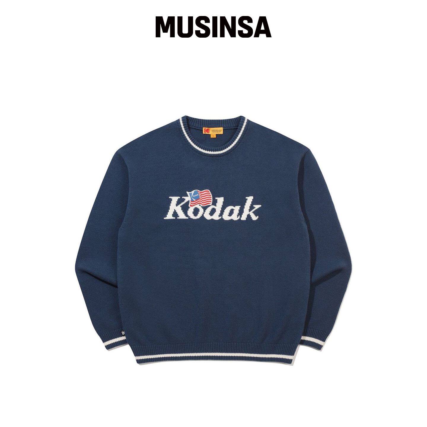 KODAK GOLD MOMENT logo molded锁鞋针织 NAVY M韩国官网直邮进口