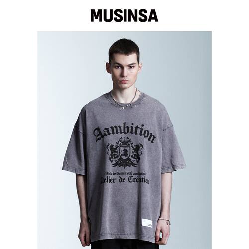 AAMBITION 古老符号T恤（炭灰色） MUSINSA韩国官网直邮进口