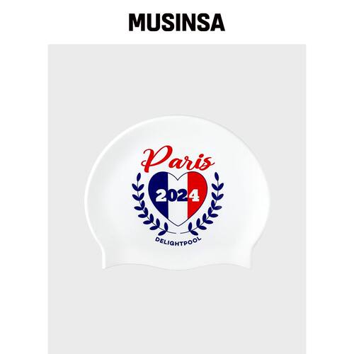DELIGHTPOOL PARIS 2024 游泳帽 - 白色 MUSINSA韩国官网直邮进口