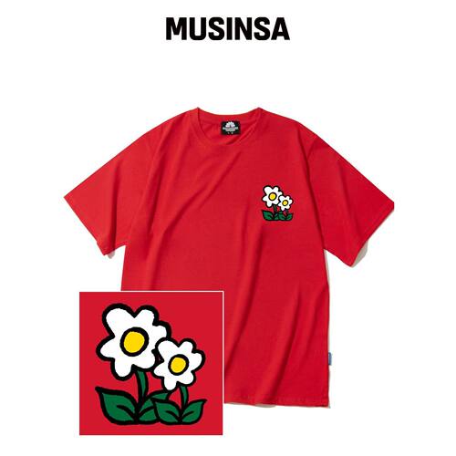 TRIPSHION DOUBLE FLOWER LOGO T恤 - RED韩国官网直邮进口