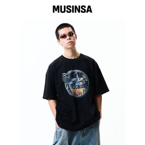 CRITIC BURNING BLADE 黑色 T恤 MUSINSA韩国官网直邮进口