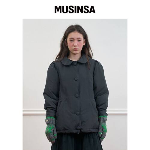 NOCONTENT 279. 皮皮填充夹克_深炭灰 MUSINSA韩国官网直邮进口