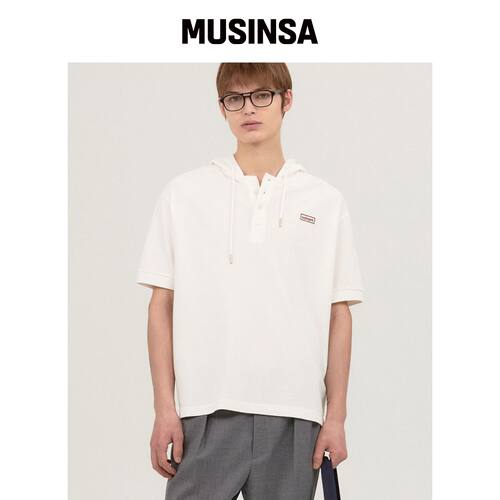 NOHANT PK 短袖连帽卫衣 白色 MUSINSA韩国官网直邮进口