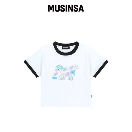 DOMINANT Ringer Crop T-Shirt (独角兽) MUSINS韩国官网直邮进口