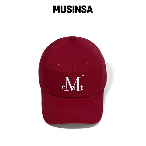 MUCENT SIGNATURE 棒球帽（酒红色） MUSINSA韩国官网直邮进口