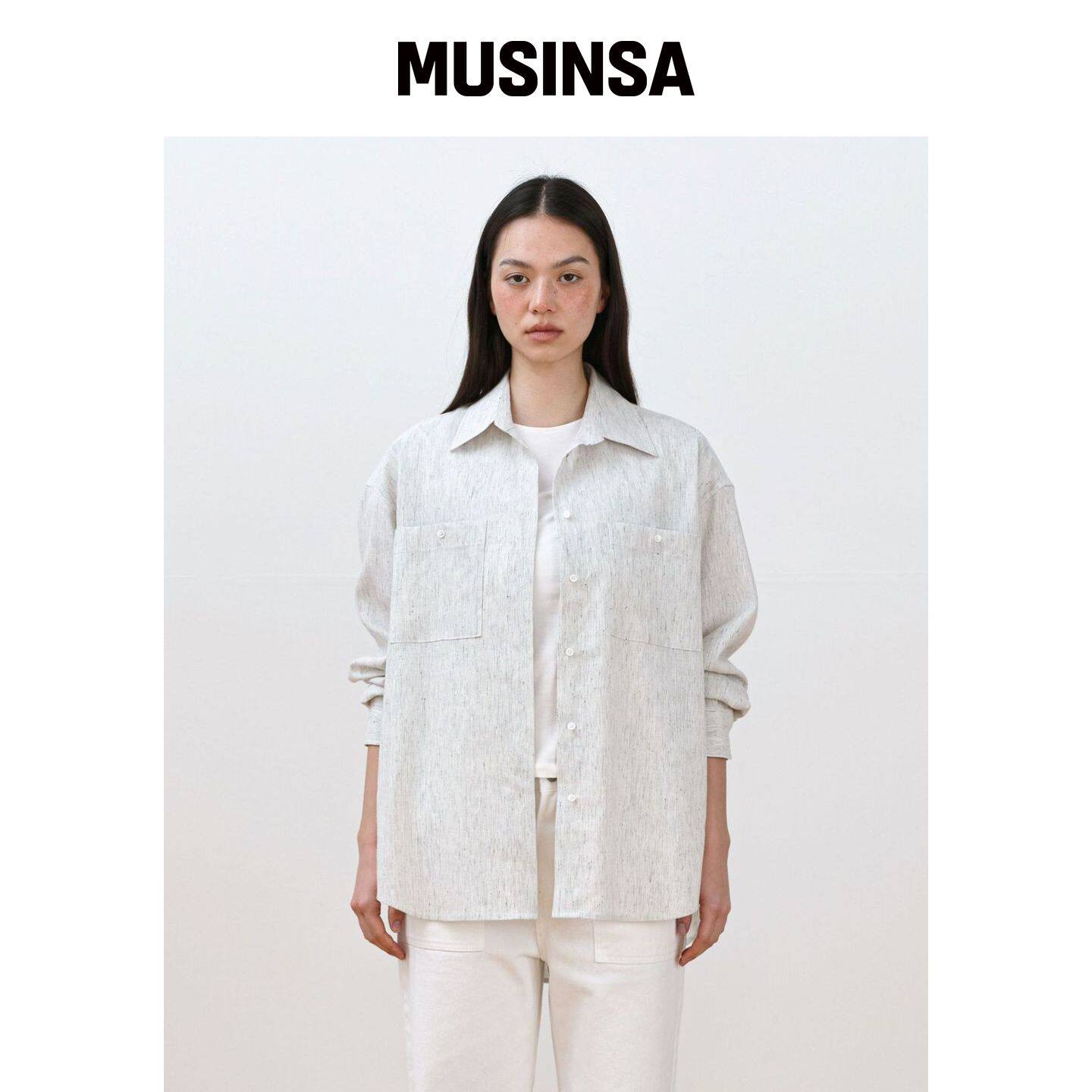 MUARMUS Noir亚麻衬衫[灰色] MUSINSA韩国直邮官方正品