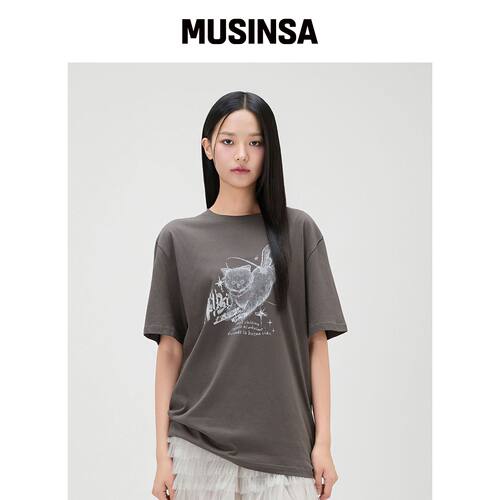 MIXXO 宽松版型图案T恤_MIWHWG734A MUSINSA韩国官网直邮进口
