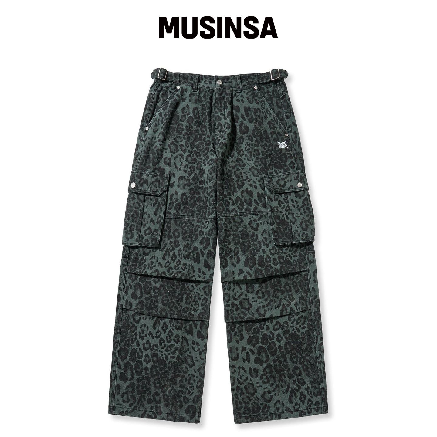 BROWNBREATH 豹纹 cargo 裤 - 海军蓝 MUSINSA韩国直邮官方正品