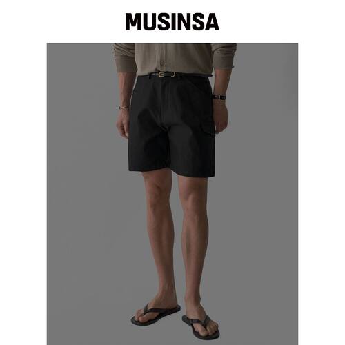 BOWLOW PRODUCT 棉质卡其半裤[黑色] MUSINSA韩国官网直邮进口