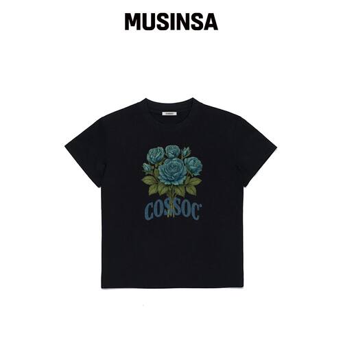 COSO (w)花束短款T恤（BLACK）韩国官网直邮进口MUSINSA