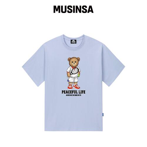 TRIPSHION TENNIS STANDING BEAR T恤 - PURPLE韩国官网直邮进口