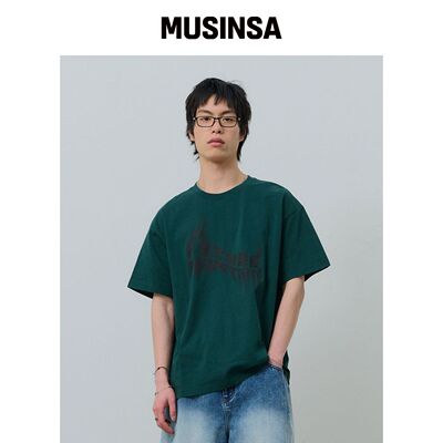 DESIRED 字母图案短袖T恤-FBSK5802D0C MUSINSA韩国官网直邮进口