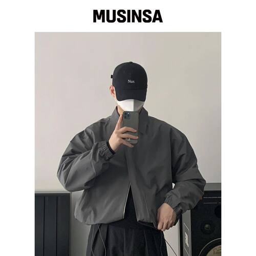 NUS YEI wind tea Jacket (炭灰色)韩国官网直邮进口