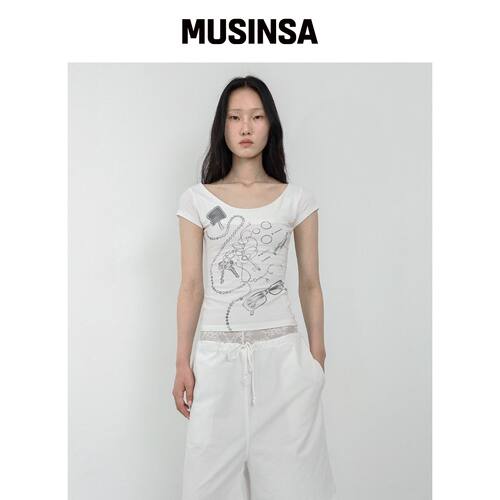 NACHE OBJECT COLLAGE T-SHIRT 象牙色 MUSINSA韩国官网直邮进口